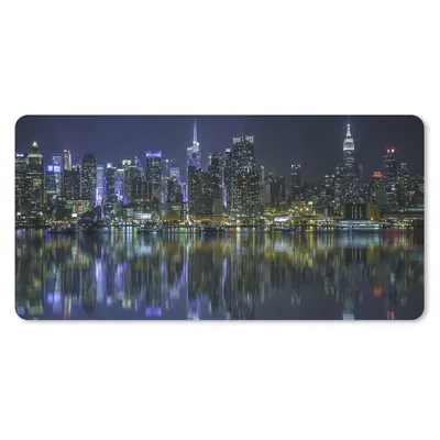 Produktbild von MuchoWow® Schreibtischunterlage New York - Skyline - Amerika 80x40 cm - XXL Mauspad - Gaming Mauspad