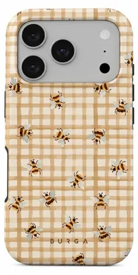 Zdjęcie produktu dla Etui ochronne Burga Tough z magnetycznym mocowaniem MagSafe do telefonu Apple iPhone 17 Pro - wzór plastra miodu, Obraz wygenerowany przez AI