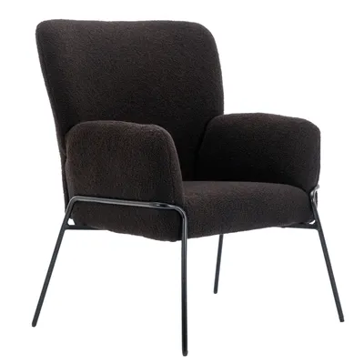 Produktbild von SVITA FREIA Loungesessel modern mit Armlehne Cocktailsessel Polsterstuhl Schwarz