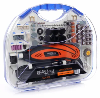 Zdjęcie produktu dla Mini szlifierka prosta z akcesoriami w walizce 270W 210szt 16559