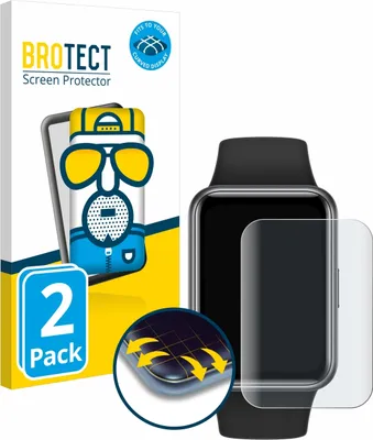 Produktbild von 2x BROTECT Fullscreen Schutzfolie für Huawei Watch Fit 2 Displayschutz Folie Fullcover Matt Entspiegelungsfolie