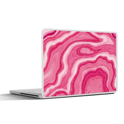 Produktbild von MuchoWow® Laptop Aufkleber Sticker Cover Rosa - Geode - Achatstein - Edelsteine 36.5x27.5 cm - Laptop-Sticker
