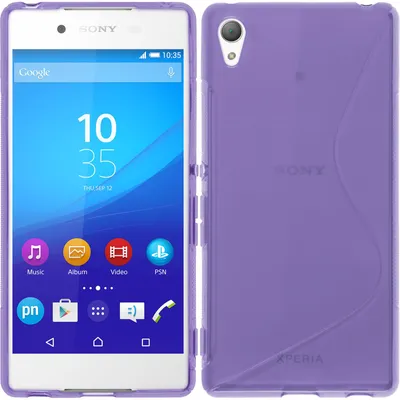 Produktbild von PhoneNatic Case kompatibel mit Sony Xperia Z3+ / Plus - lila Silikon Hülle S-Style + 2 Schutzfolien