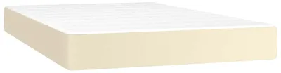 Produktbild von VidaXL 347764, Einzel-/Vollformat, Federkernmatratze, Medium, Cremefarben, Weiß, Kunstleder, Erwachsene