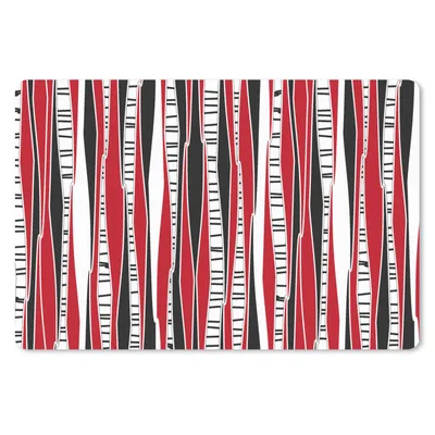 Obrázok produktu pre Podložka pod myš - Červená - vzory - strom - 60x40cm - Rohožka pod myš