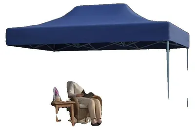 Productafbeelding van Faltzeil, stalen frame, weerbestendig materiaal, blauw