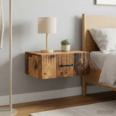 Productafbeelding van vidaXL Wandgemonteerde nachtkastjes, 2 stuks, gerecycled hout, 49 x 34,5 x 20 cm