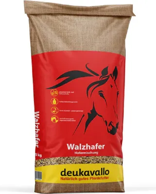 Produktbild von DEUKA Walzhafer Pferdefutter 25 kg, mehrfach gereinigt, leicht verdaulich