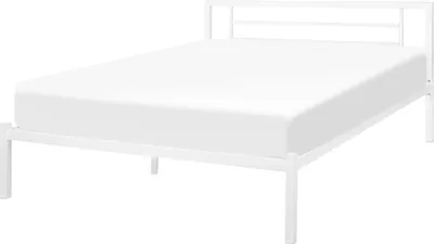 Obrázek produktu pro BELIANI Postel s rámem bílý kov 140 x 200 cm nízké čelo moderní design ložnice