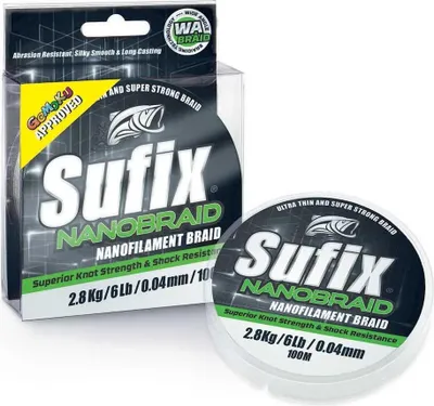 Produktbild von Sufix Nanobraid Geflochtene Schnur 100 M Grün 0.030 mm Grün 0.030 mm