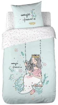 Immagine prodotto di Set di lenzuola matrimoniali (140 x 200 cm) reversibile, realizzato in 100% Cotonelogico