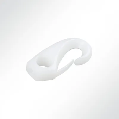Produktbild von Lysel® Kunststoff Karabinerhaken, (LxD) 50x6mm in Weiß (10 Stück)
