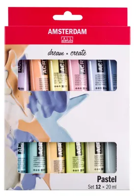 Immagine prodotto di Royal Talens 17820512 ROYAL TALENS Colori acrilici AMSTERDAM Pastello, 12 x 20 ml