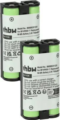 Produktbild von vhbw 2x Akku Ersatz für Sony 9-885-216-11, 9-885-216-12, BP-HP800-11, 9-885-218-43 für Wireless Headset Kopfhörer (700 mAh, 2,4 V, NiMH)