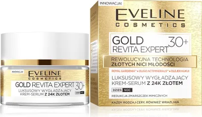 Obrázok produktu pre Eveline Cosmetics Gold Lift Expert – pleťový krém, hydratácia, upokojenie
