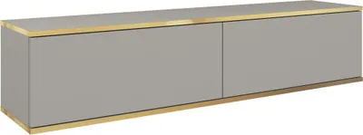 Produktbild von FURNLUX Fernsehtisch Oro Grau Und Gold 135cm / Hauptfarbe: Grau / Abmessungen: 135 x 30 x 32 cm