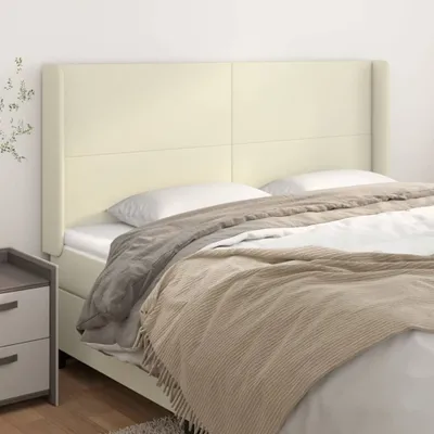 Produktbild von Cloris Designermöbel Kopfteil mit Ohren Creme 203x16x118/128 cm Kunstleder 2024 Neu