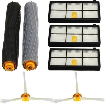 Image de EUROPART 10072608 Set de brosses comme iRobot 4415866 14921 pour robot aspirateur Roomba