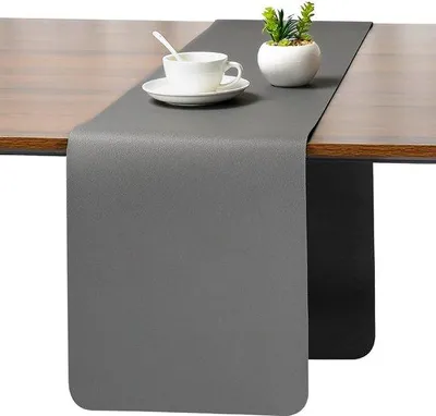 Image de Imperméable, antidérapante, gris-noir, 40 x 140 cm, nappe