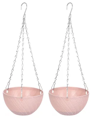 Image de Lot de 2 supports pour pots de fleurs en macramé, pour intérieur