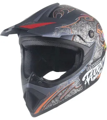 Produktbild von Crosshelm Helm Kinderhelm Motorradhelm Motocross Quad Mejia Grau Matt Größe XL