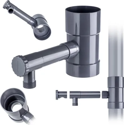 Obrázek produktu pro Lapač dešťové vody KADAX s ventilem 90 mm šedý