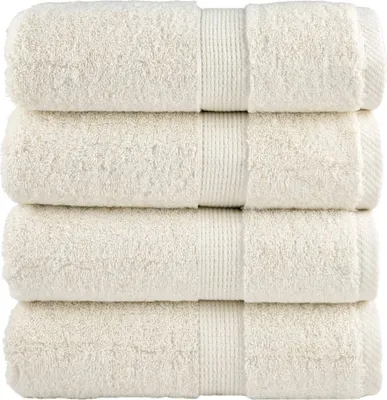 Produktbild von Premium Waschhandtücher SOLUND 4 Stück Creme 30x30 cm 600 g/m²