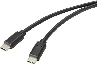 Produktbild von Renkforce USB-Kabel USB 2.0 USB-C® Stecker 2.00 m Schwarz mit antimikrobieller Oberfläche RF-4716842