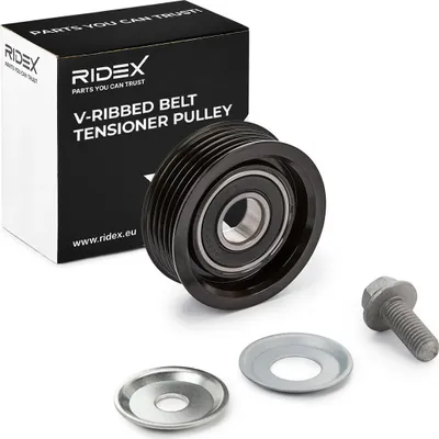 Produktbild von RIDEX 310T0119 Spannrolle Keilrippenriemen für HYUNDAI Tucson (TL, TLE) für KIA SPORTAGE (SL)