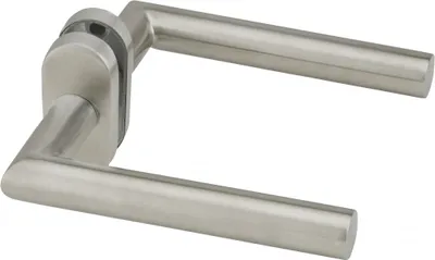 Zdjęcie produktu dla Para uchwytów dźwigniowych do drzwi, kwadrat 7 x 110 mm, stal nierdzewna - THIRARD