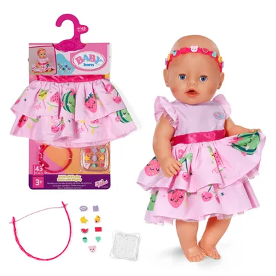Produktbild von BABY born Kleid Pin-Play inkl. Haarband zum Verzieren für 43cm Puppen
