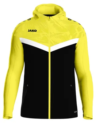 Immagine prodotto di Jako Iconic Giacca con cappuccio bambini - Nero / Giallo tenue