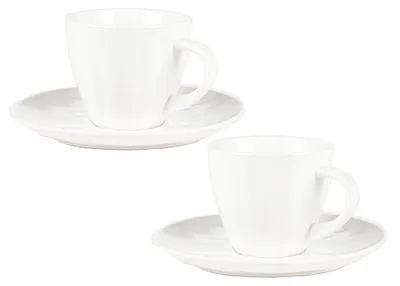 Produktbild von Festa Italia RIGINA Porzellan Tassen-Set 180ml 2 Stück weiß
