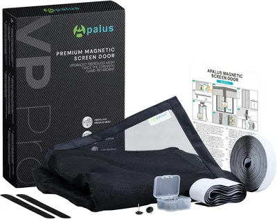 Obrázek produktu pro Síť proti hmyzu na dveře 100x230 magnetická závěs proti hmyzu černá