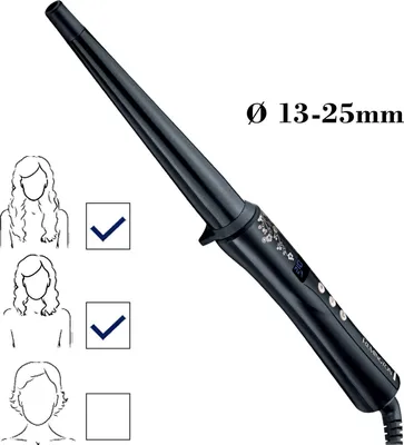 Zdjęcie produktu dla Remington CI95, Lokówka, Ciepły, 210 °C, 30 s, Czarny, 3 m