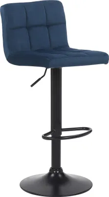 Produktbild von CLP Barhocker Feni Samt höhenverstellbar und drehbar blau