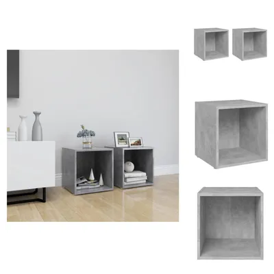 Produktbild von vidaXL TV-Schränke 2 Stk. Betongrau 37x35x37 cm Holzwerkstoff -  TV-Möbel