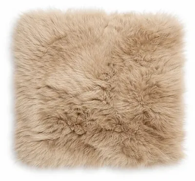 Produktbild von Vegane Fell Sitzauflagen 40x40 cm – Weich, Waschbar, Kissen, Taupe