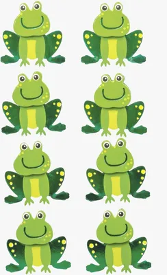 Produktbild von Sticker-Etikett Frosch 6 Stück bunt Packung mit 6 Stück