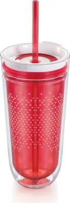 Produktbild von Trinkbecher mit Strohhalm, 325 ML, Kunststoff/Silikon, BPA frei, Rot - Zoku | Travel