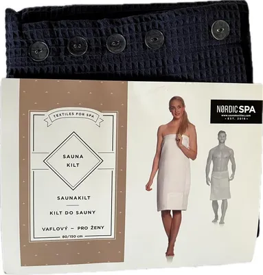 Obrázek produktu pro Vaflový kilt NordicSPA 80x150cm - dámský, TMAVĚ MODRÝ