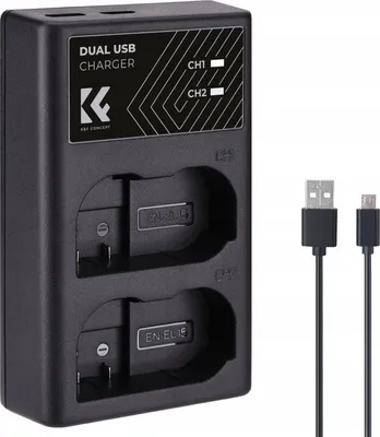 Zdjęcie produktu dla Podwójna Ładowarka USB do Nikon EN-EL15 D7000 D7500 D850 D750 K&F Concept / KF28.0006