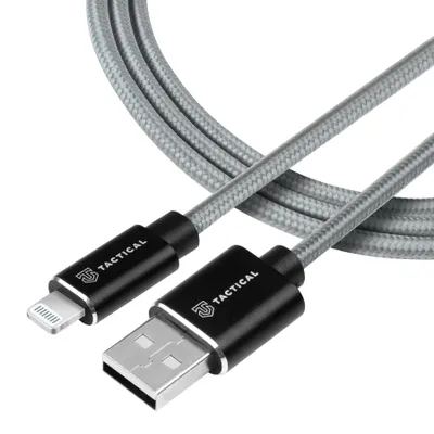 Produktbild von Tactical Aramid USB-A/Lightning Kabel 1m Grau KP31196