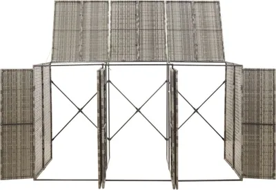 Obrázek produktu pro vidaXL Box na 3 tuny šedý 207x80x117 cm Poly ratan
