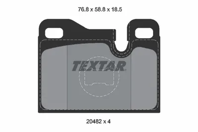 Produktbild von TEXTAR Bremsbeläge Satz für PORSCHE 944 2048203
