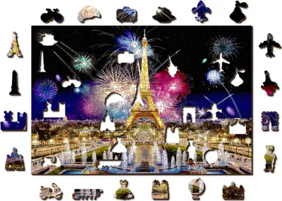 Obrázok produktu pre Drevené puzzle, Paríž v noci, 505 dielikov