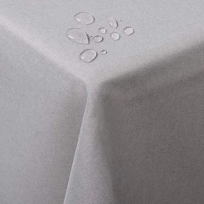 Produktbild von WOLTU TD3043hgr Tischdecke Tischtuch Leinendecke Leinen Optik Lotuseffekt Fleckschutz pflegeleicht Eckig 130x220 cm Hellgrau