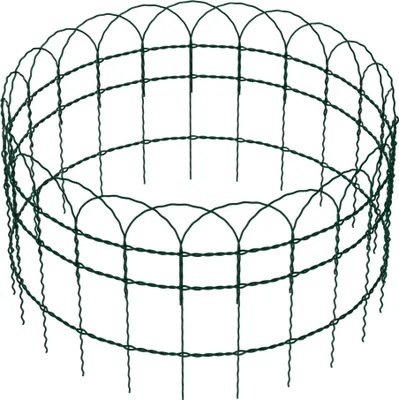 Image de Wiltec Grillage souple Mailles 9x15 cm Hauteur 0,4 m Longueur 10m Acier revêtu de PVC Fil Ø 2mm Clôture Jardin Bordure décorative Délimitation Espace Protection plantes Jardinage Grillage Deco