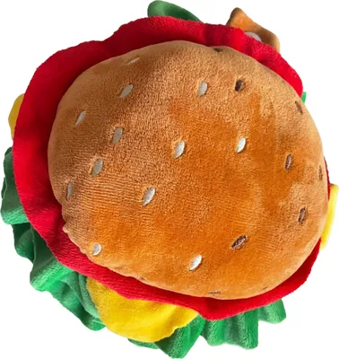 Produktbild von Kočka hamburger pokrývka hlavy karikatura roztomilý měkký pohodlný plyš nastavitelný pet klobouk pokrývka hlavy pro party focení (L (doporučeno v rámci 20kg/44.1lb) )