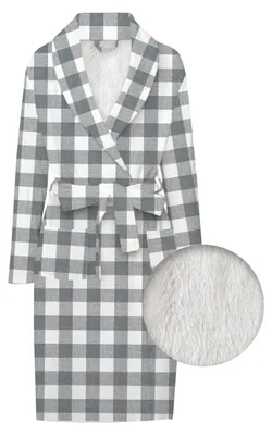 Productafbeelding van Zohome Badjas Quattro di Lino - Kamerjas voor Dames en Heren - S/M - Ochtendjas - Geschikt voor de Sauna - Blauw